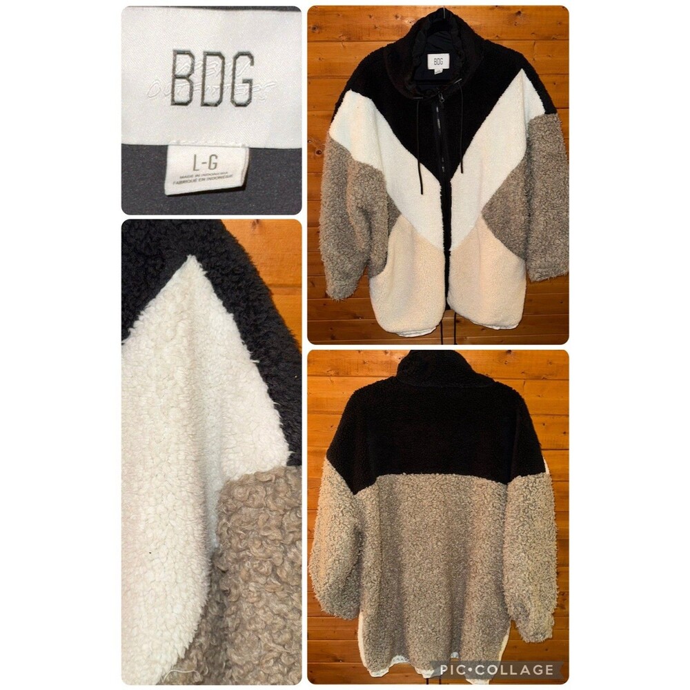 BDG x Urban Outfitters Sherpa Colorblock Powder Parka -  Multicolor - Size L